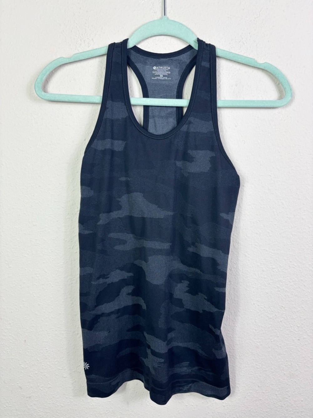 Athleta Speedlight Camo tank top black grey size XS